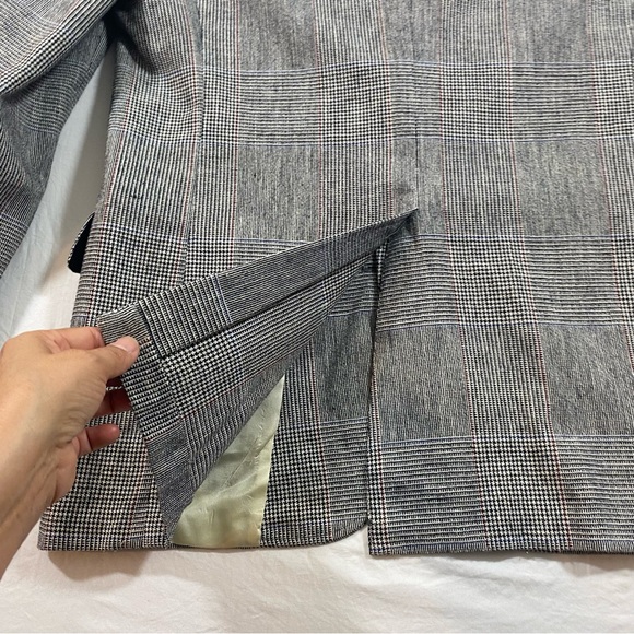 Cricketeer Houndstooth Blazer Vintage Tweed Jacket Sports Coat Men 40L Gray - Picture 6 of 14